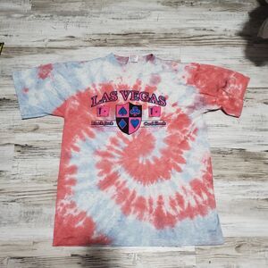 Las Vegas Black Jack Card Shark Tye Dye Adult Shirt Size Large Spiral Hand Dyed
